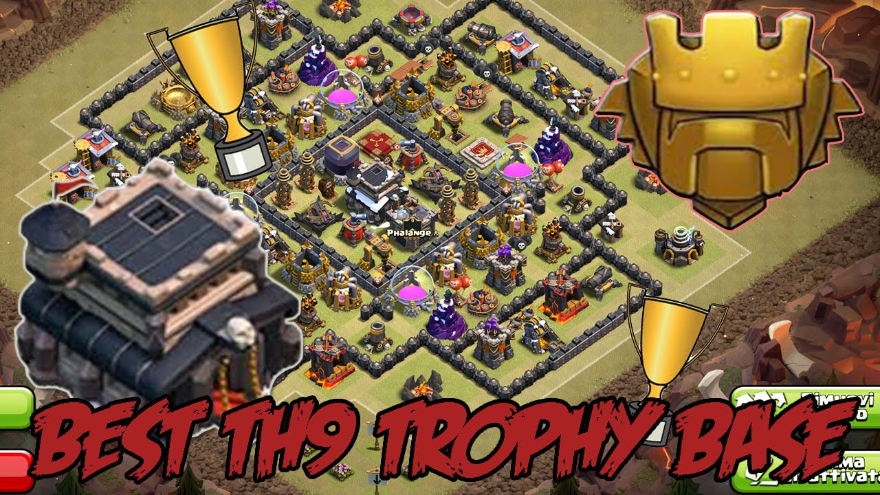 Clash Of Clans - Best TH9 Trophy Base To Titan