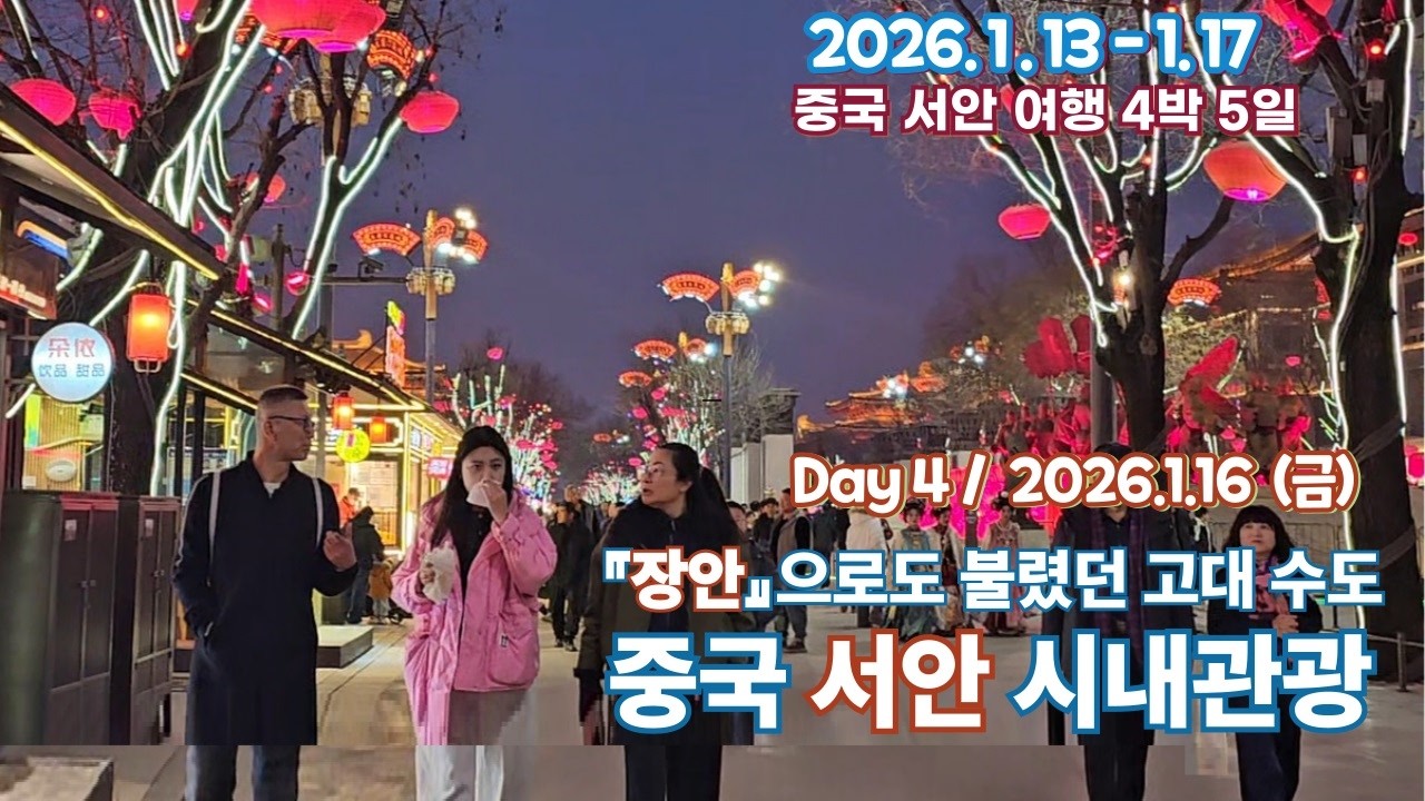 (중국 서안여행) Day4. [장안]이라고도 불렸던 중국 고대 수도 서안 시내관광 (2026.1.16)