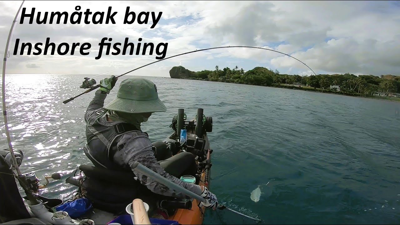 Humåtak bay, Guam - inshore fishing / raw video clip / flies / jigs