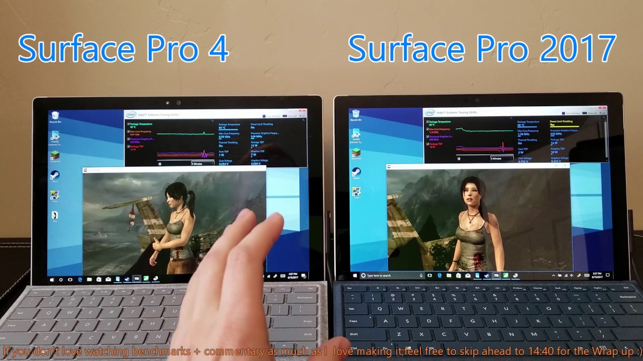 Surface Pro 2017 - Does it Throttle? - Old vs. New - Sustained Gaming Performance