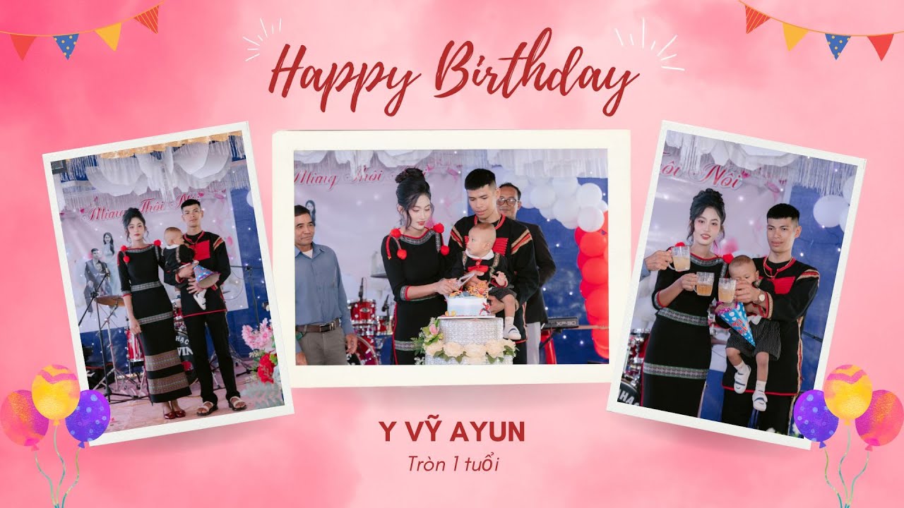 THÔI NÔI BÉ Y VỸ AYUN TRÒN 1 TUỔI, BUÔN CUÔR KNIA