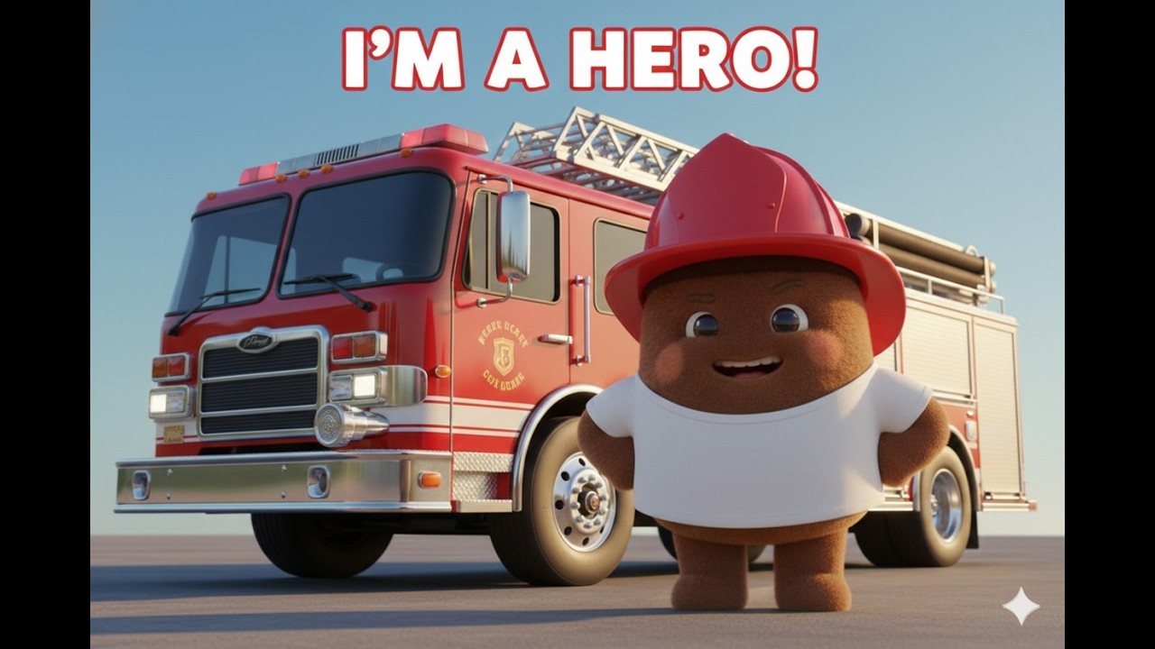 Firefighter Song for Kids 🚒 Honey’s Brave Rescue Team  Nursery Rhymes & Cartoons