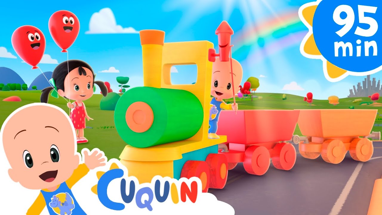 The Rainbow Train 🌈🚂 more Nursery Rhymes by Cleo and Cuquin | Children Songs