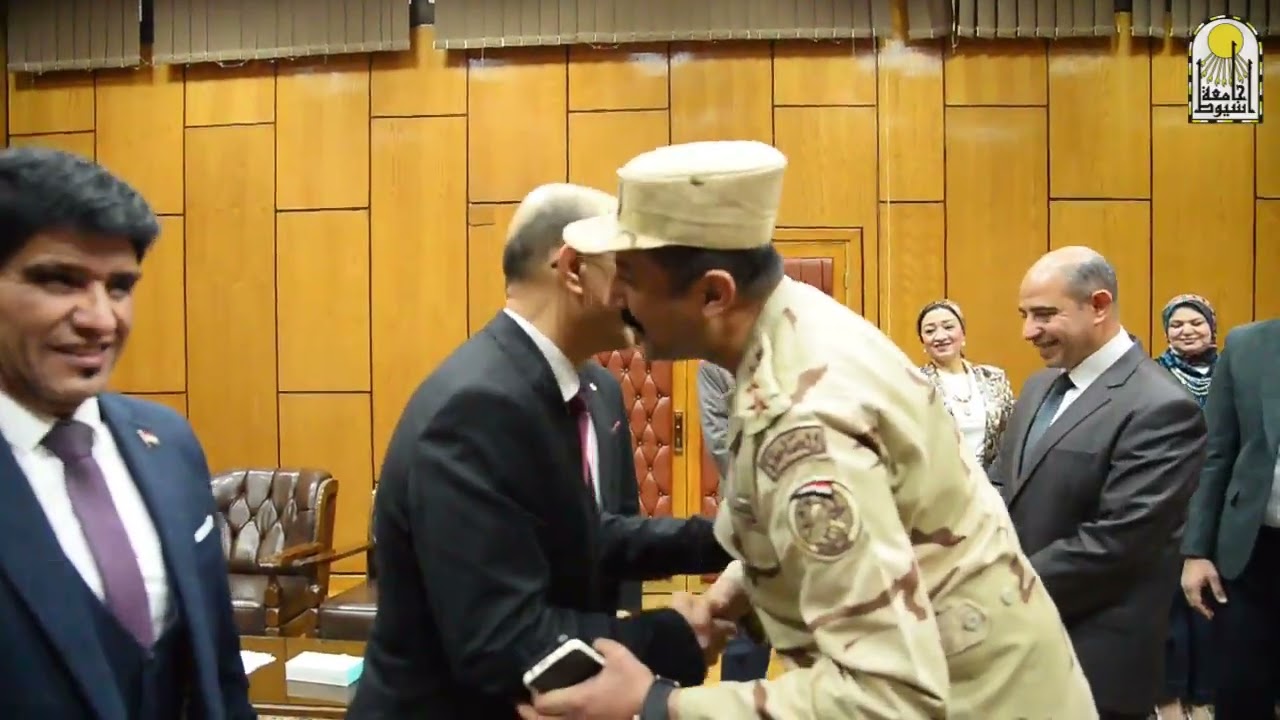 الدكتور أحمد المنشاوي يستقبل اللواء محمد علوان، محافظ أسيوط، على مائدة إفطار مجلس جامعة أسيوط