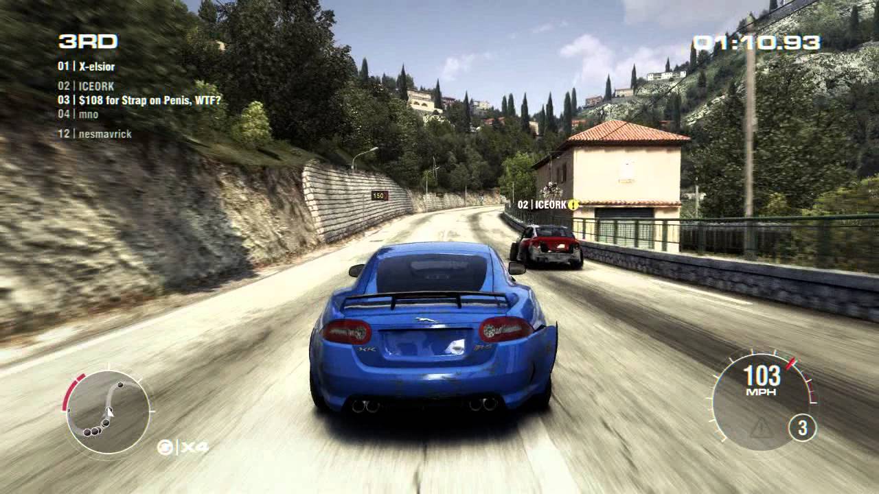 GRID 2 PC Multiplayer Race Gameplay: Tier 3 Upgraded Jaguar XKR-S in Cote D'Azur, Saint Laurent.