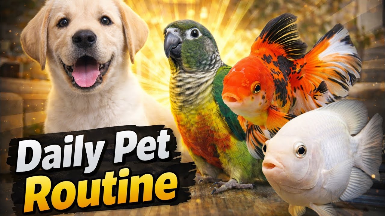 Normal Day Pet Vlog | Daily Care, Feeding & Routine 🐠🦜 #viralvideo #petvlog #vlog #aquarium #doglife