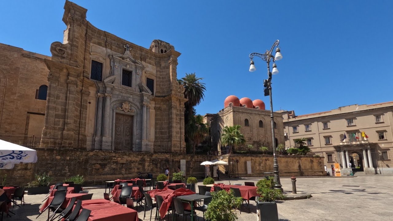 Historical Center of Palermo Sicily [5K ULTRA HD] - Mediterranean architecture - Beautiful Sicily