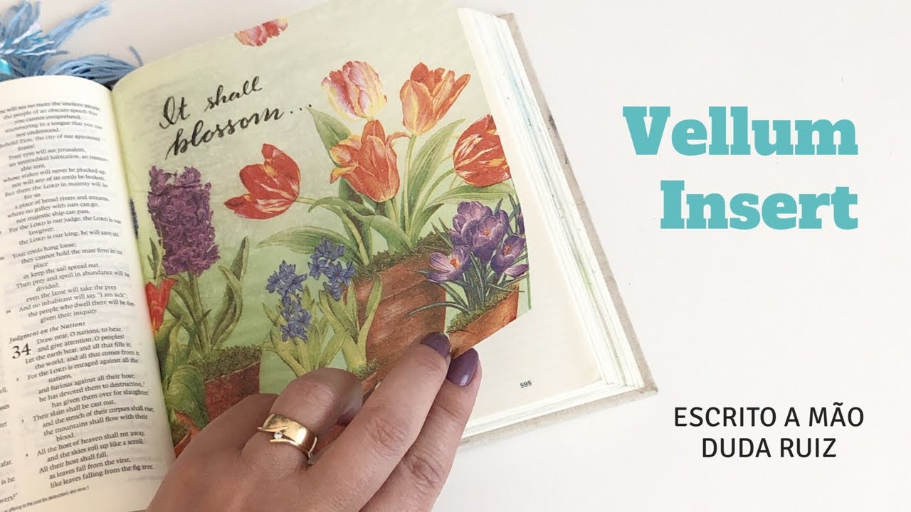 Página de Bible Journaling com Papel Vegetal - Devocional com Arte 71
