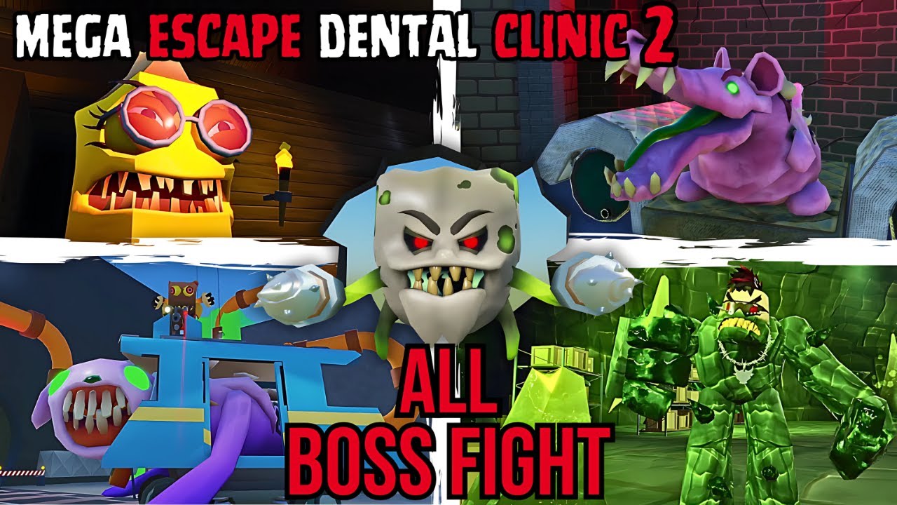Mega Escape: Dental Clinic 2 - All New Boss Fights - Roblox