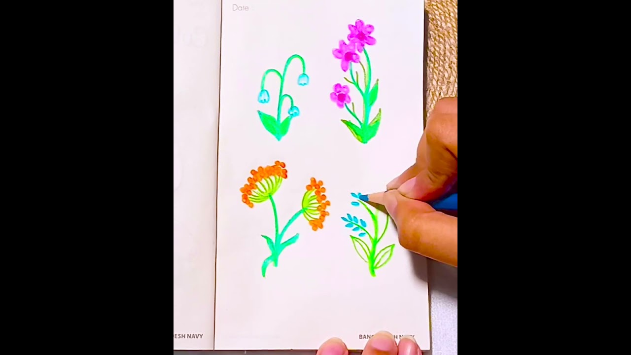Easy Flower Doodles for Beginners | Simple Floral Drawing Ideas