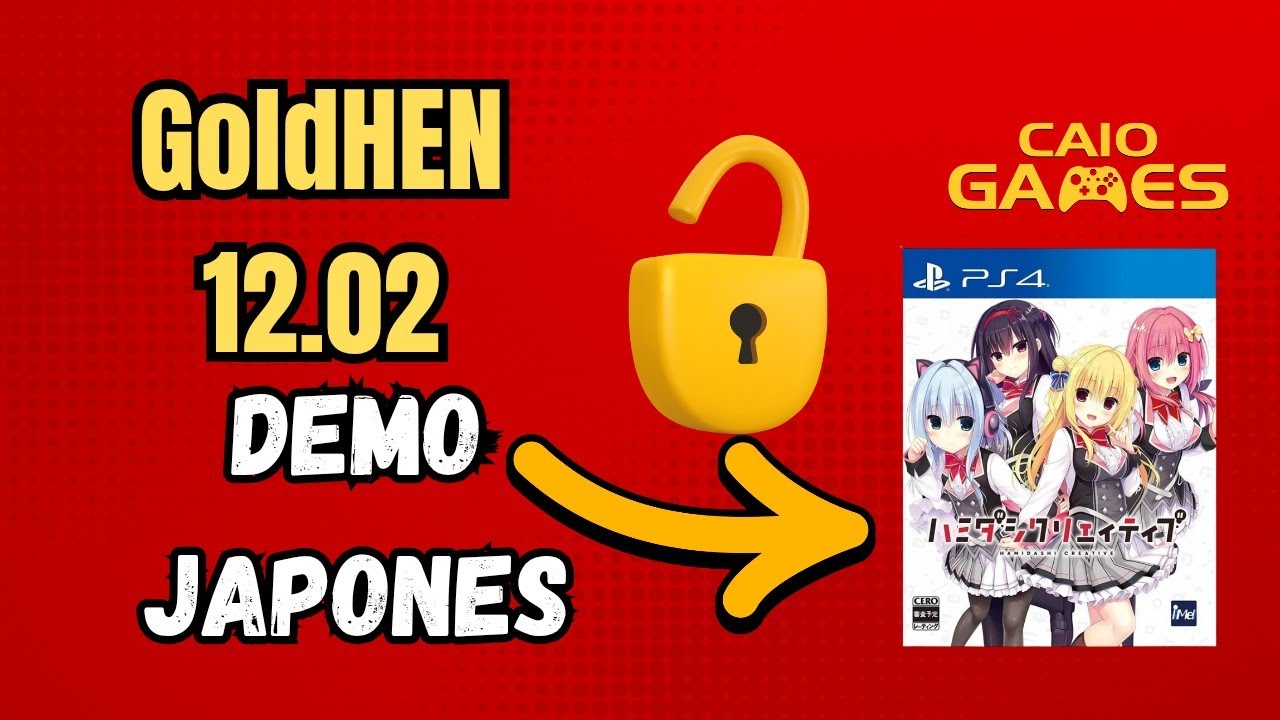 JAILBREAK PS4 12.02 FUNCIONANDO! GOLDHEN JOGO DEMO JAPONES!!