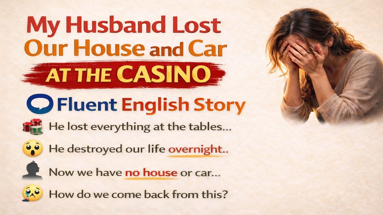 My Husband Lost Our House and Car at the Casino - English story for Elementary  (A2)