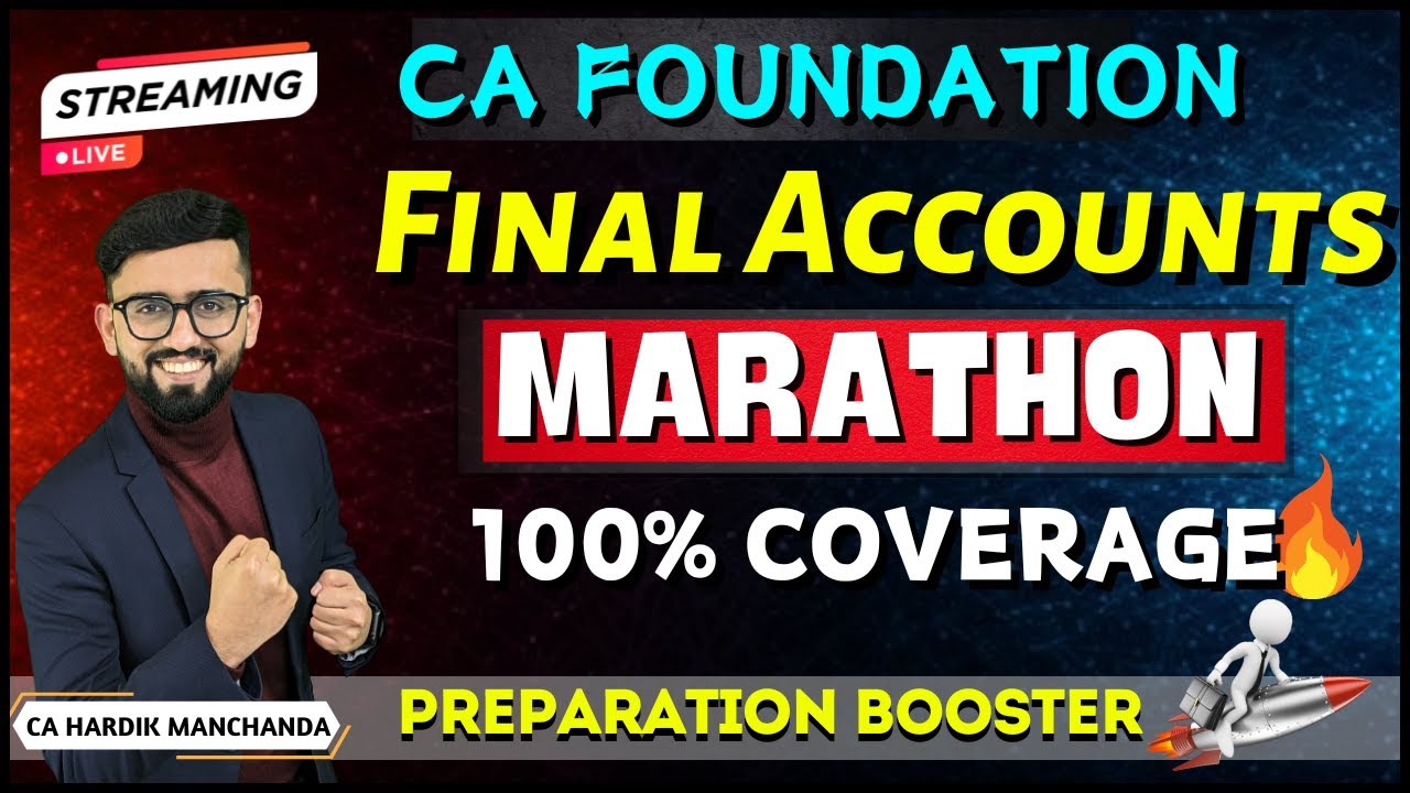 CA Foundation Accounts - Final Accounts | GST Adjustment Covered | CA Hardik Manchanda |