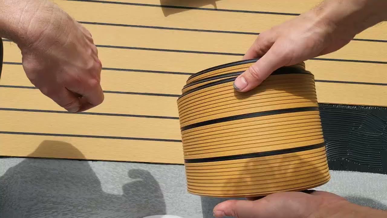 Artificial teak installation. How to install Isoteak Pro Deck profile.