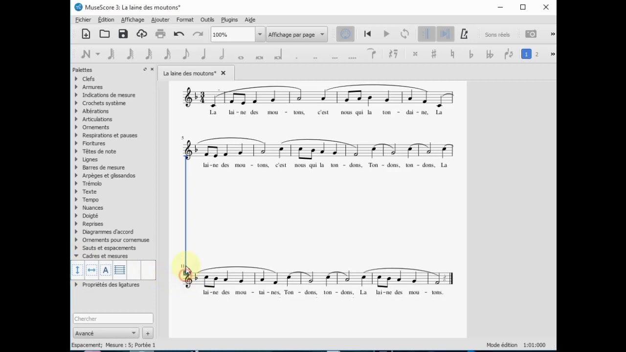 01 04 20 Musescore Mise en page  d une partition
