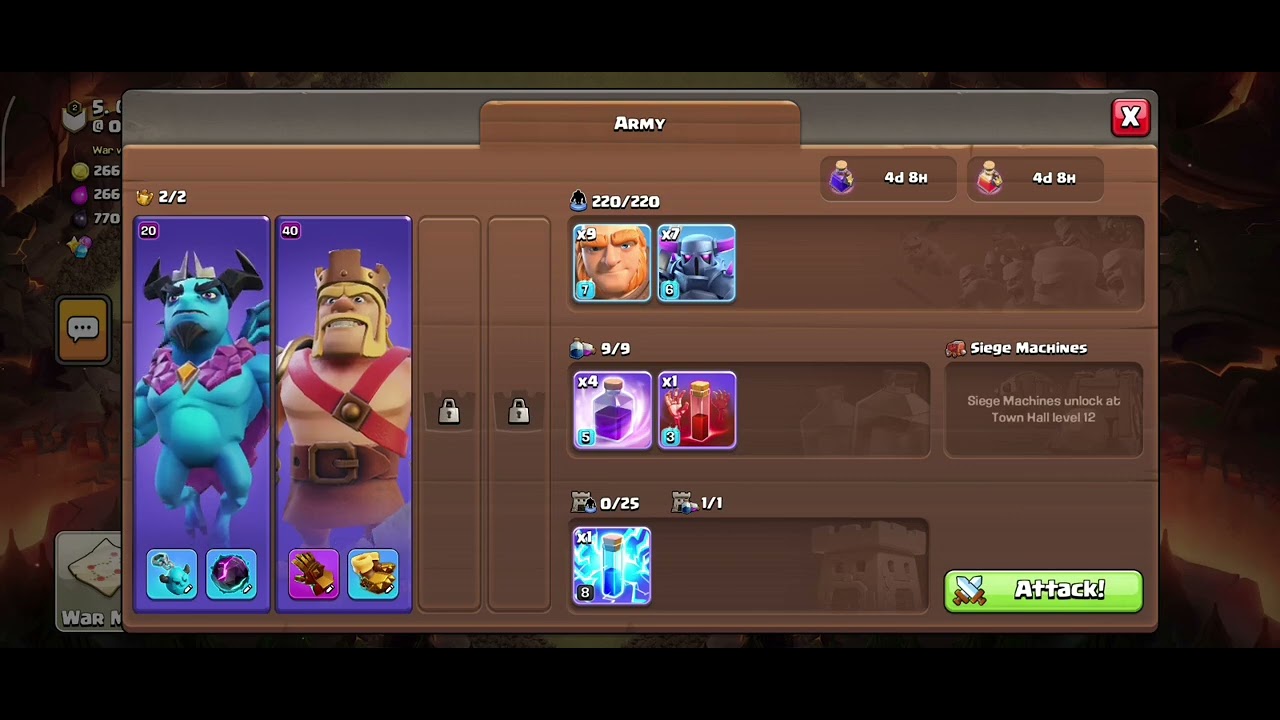 Attacking in CLAN WAR