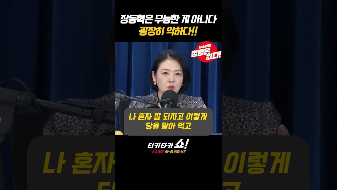 #장동혁 무능한 리더 아니다!? 악하다?? #보수진영 책임감 없이 말아먹는 제2의 #윤석열?!