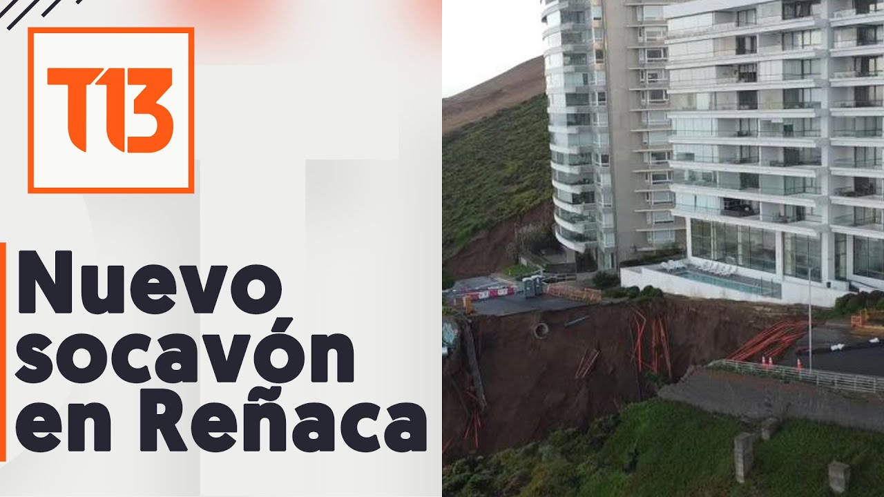 Las impactantes imágenes del nuevo socavón en edificio de Reñaca a metros del primero