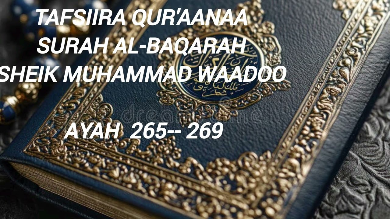 Tafsiira Qur'aanaa surah al-baqarah darsii 39ffaa sheik Muhammad Waadoo 