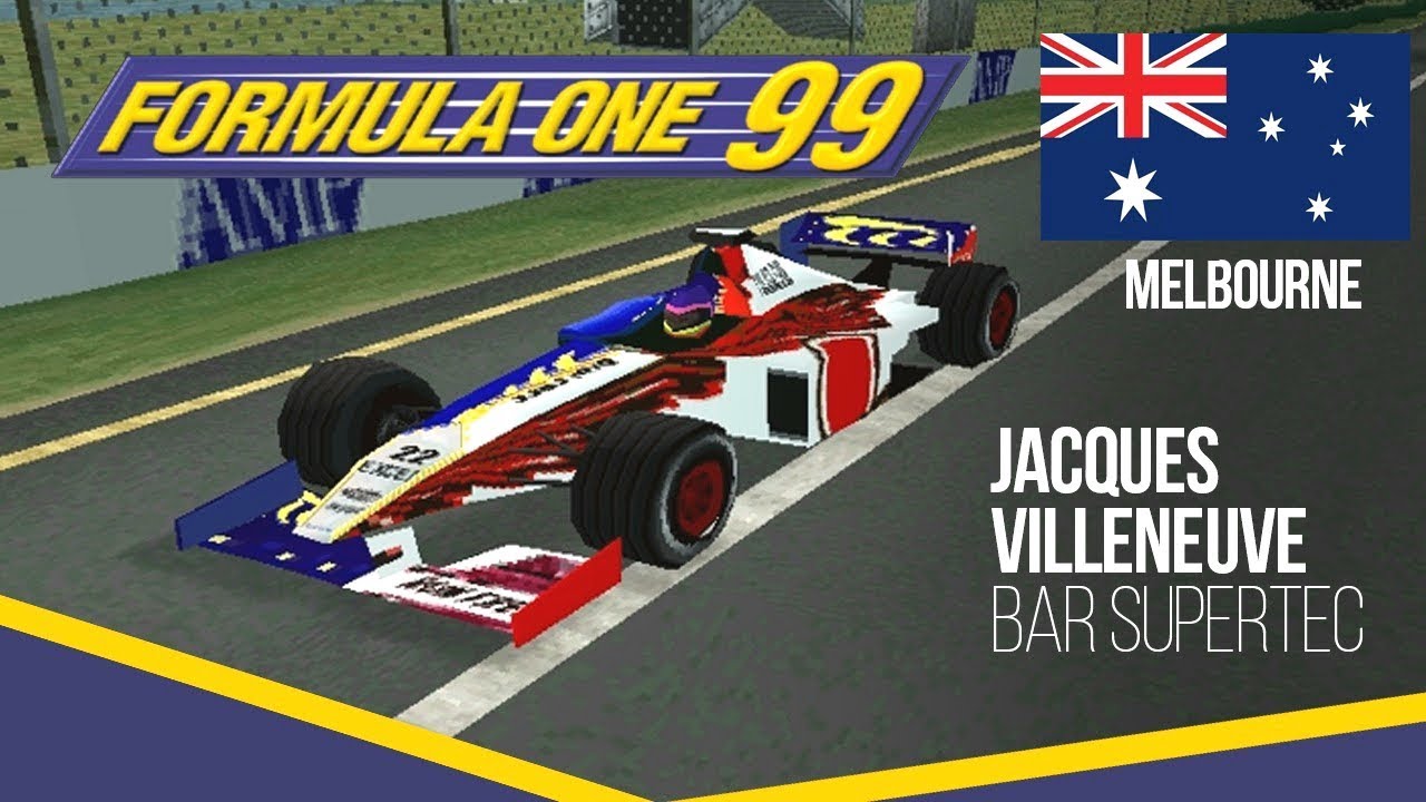 F1 99 ps1 gameplay: Melbourne - Jacques Villeneuve (Expert)