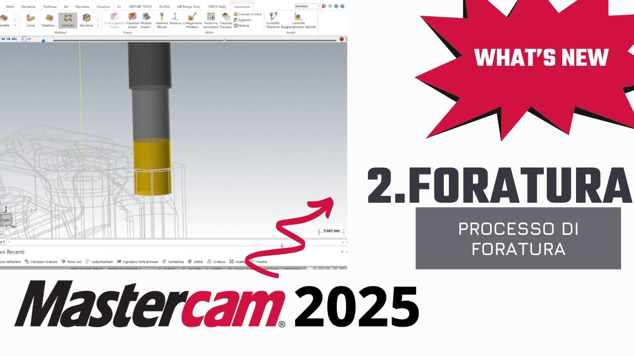 Mastercam 2025: Guida al Processo di Foratura | Tutorial