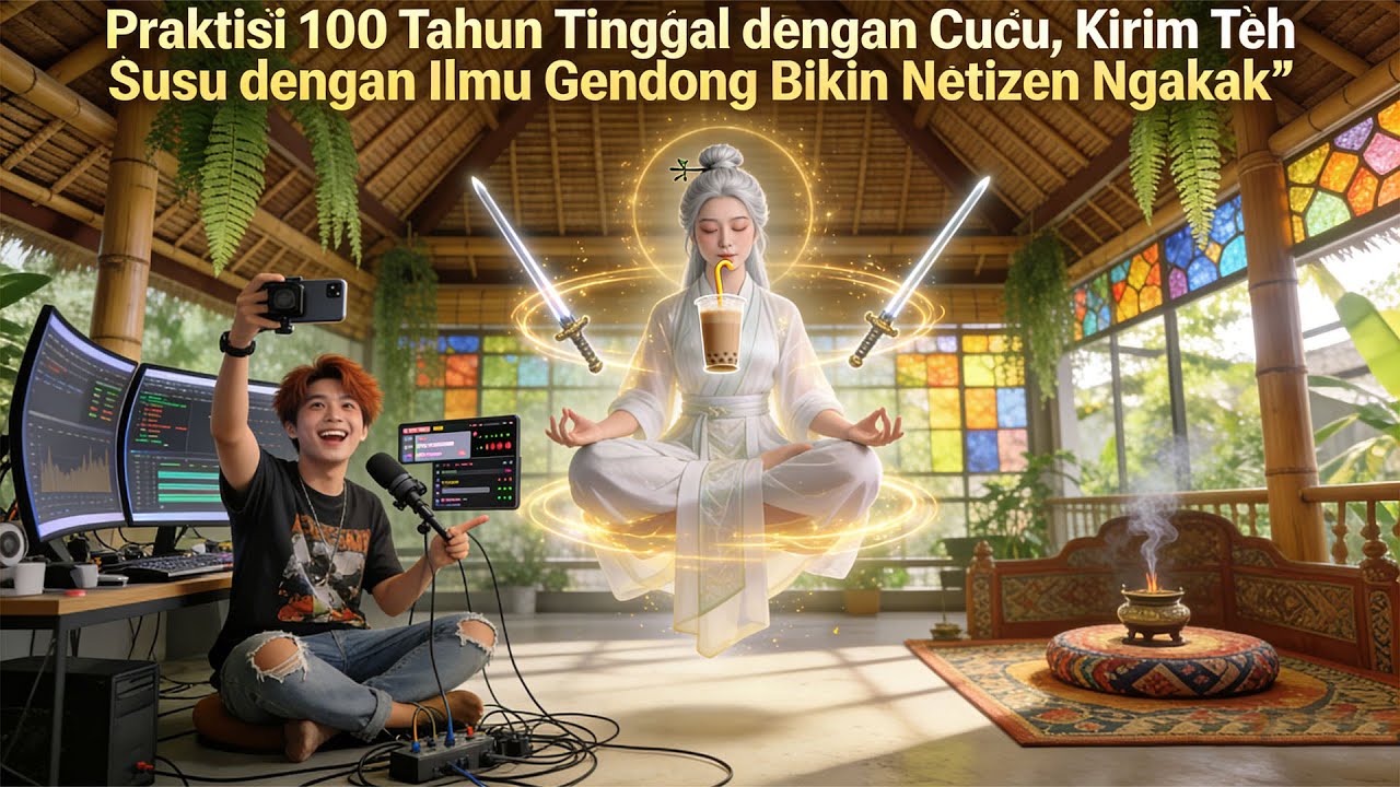 🤣Leluhur Inti Emas Gagal Naik Level, Masuk Live Cucu Jadi Top Streamer`#drama #kota