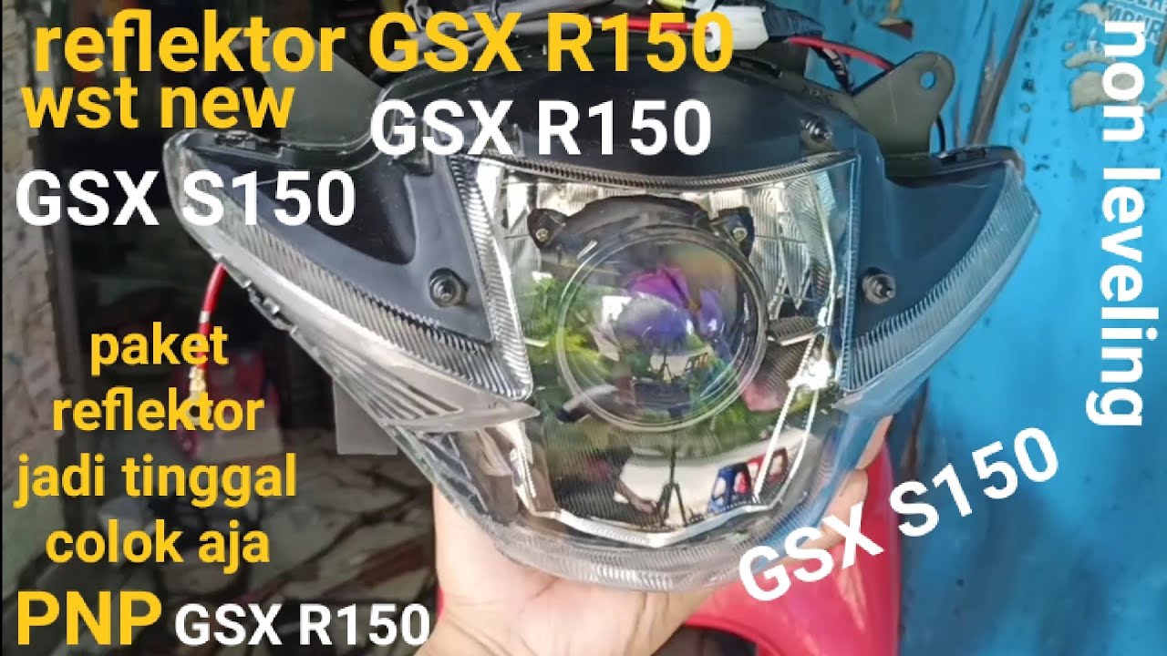 cara pasang proji biled wst new di reflektor GSX R150/S150 non leveling LEED HID MOTOR
