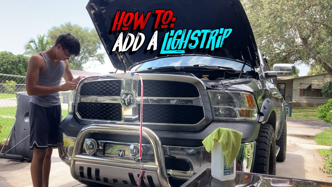 How To: Install The SIlverHolder Car Hood LED LightStrip on a 2018 Ram 1500