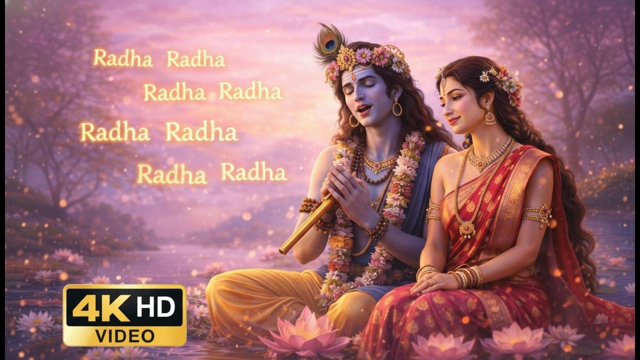 Radha Radha Naam Jap 🌺 | Soulful Radha Meditation Chant | 4K HD Bhakti
