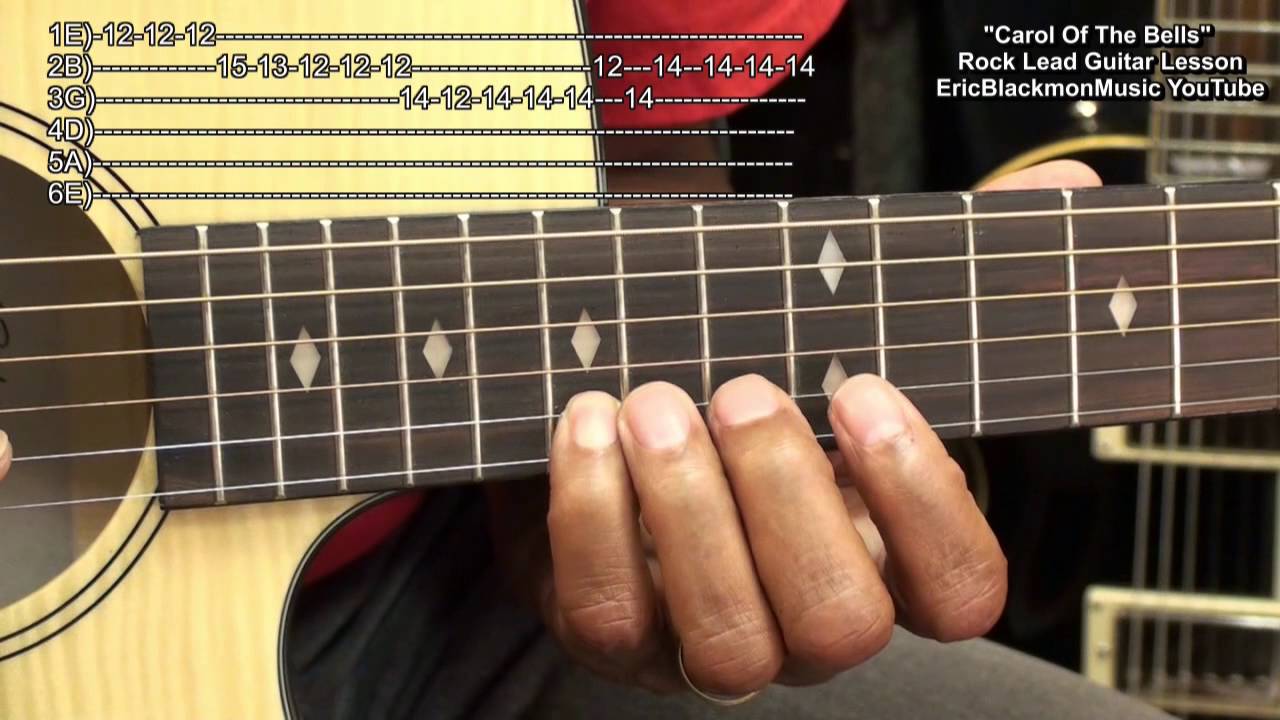 Carol Of The Bells Rock Lead Guitar Lesson EEMusicLIVE