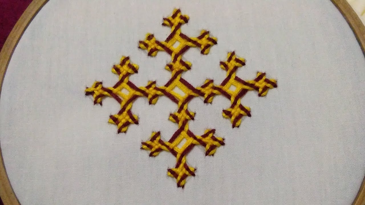 🔥🔥 How To Make Kutch Work Motif For Beginners - Hand Embroidery Kutch Work Design🔥🔥
