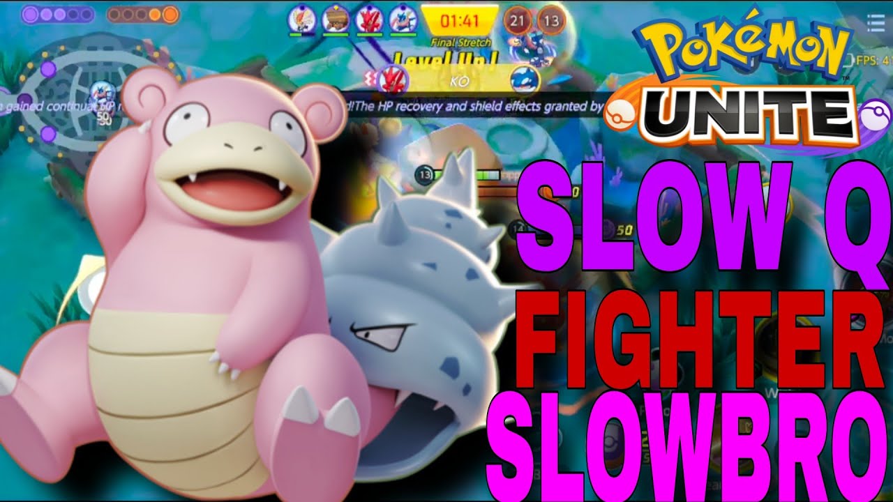 POKEMON UNITE SLOWBRO SLOW Q RANK PUSH || #video #viral #pokemon #pokemonunite #pika1v5 