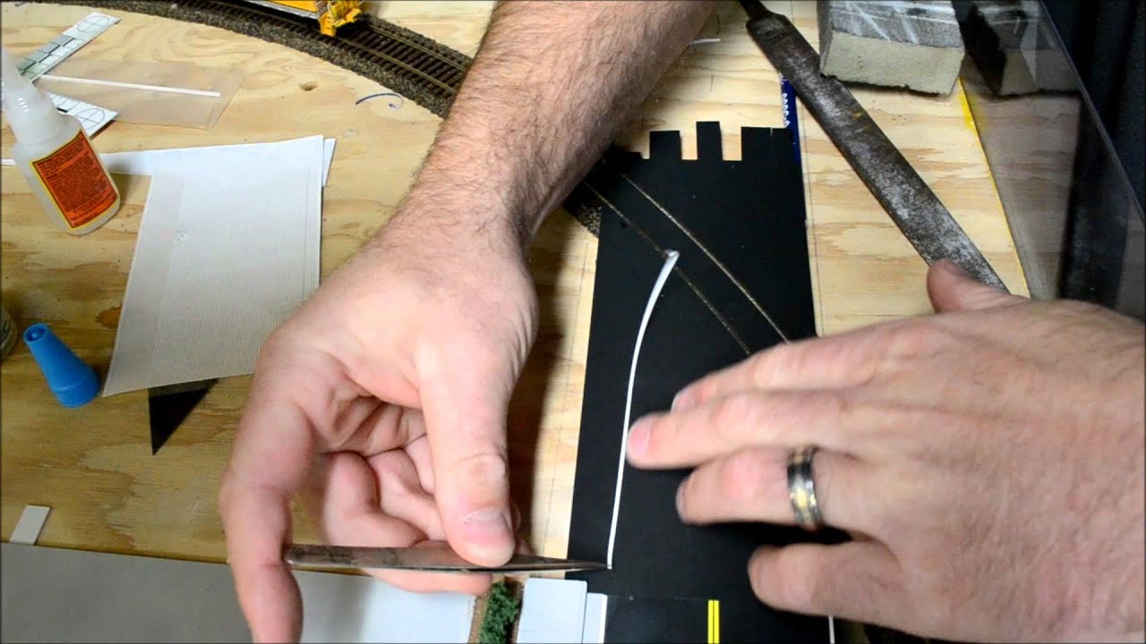 Making HO scale roads from Styrene