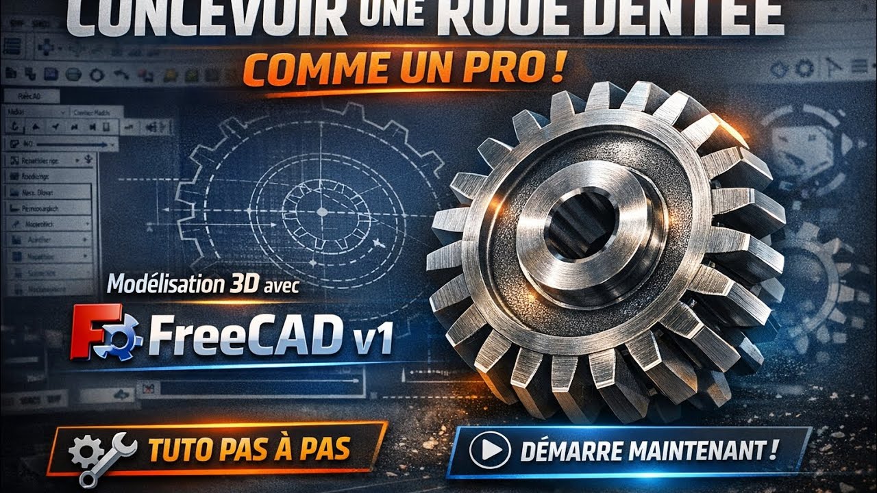 Concevoir une roue dentée comme un pro sur Freecad 