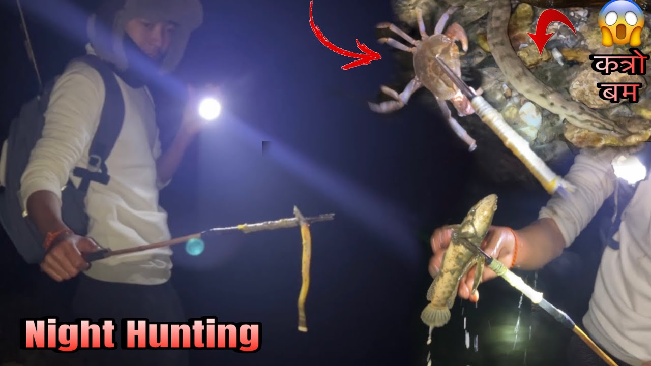 😱Katro Katro Machha Niskeko Rati ! Tir Hunting