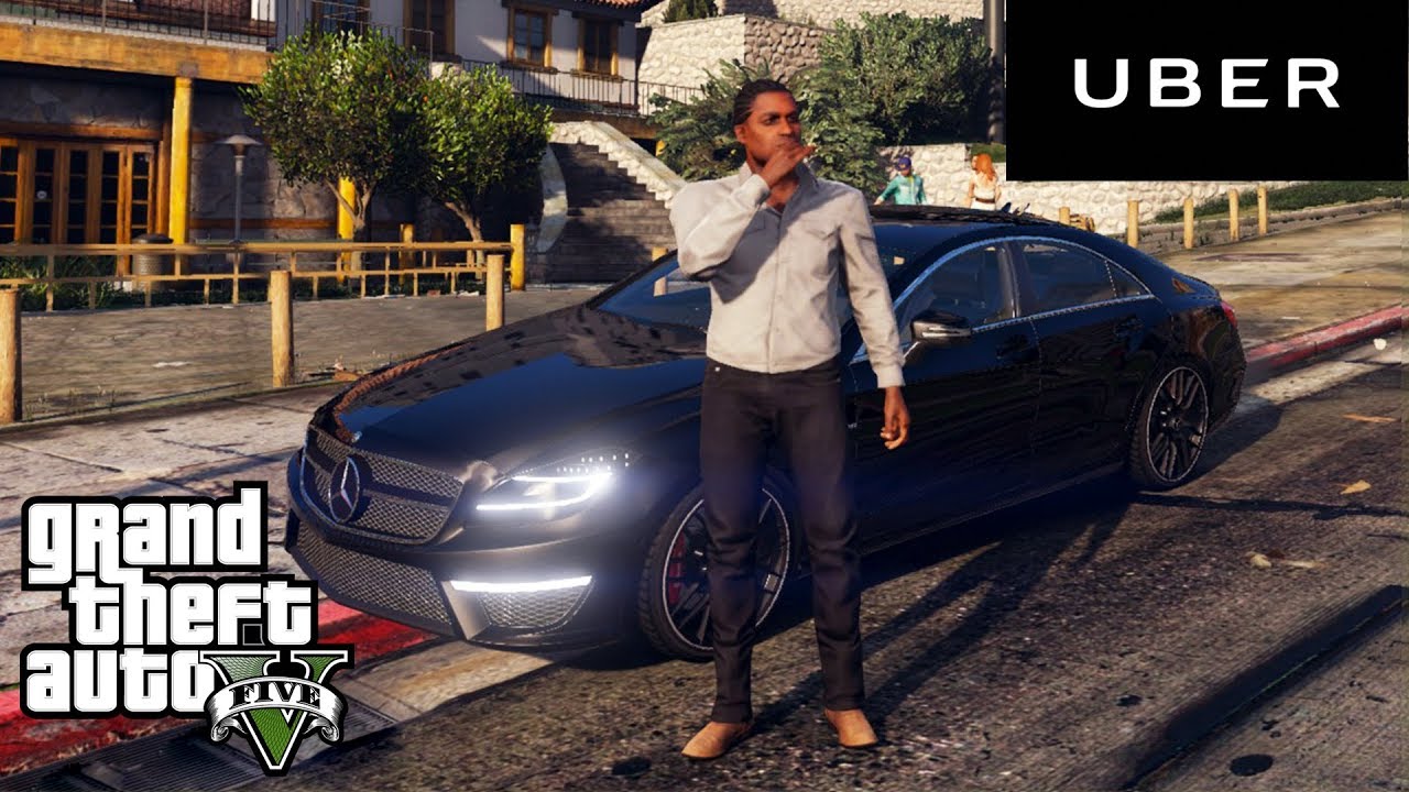 GTA 5 REAL LIFE MOD #5 | GRAND THEFT UBER (MERCEDES-BENZ UBER EXEC)