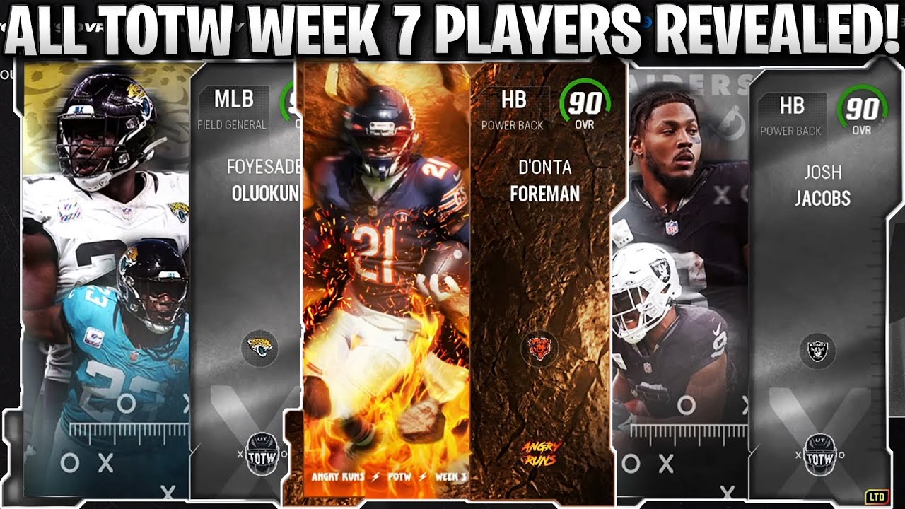 ALL TOTW WEEK 7 PLAYERS REVEALED! LTD JACOBS, ANGRY RUNS FOREMAN, AND MORE!