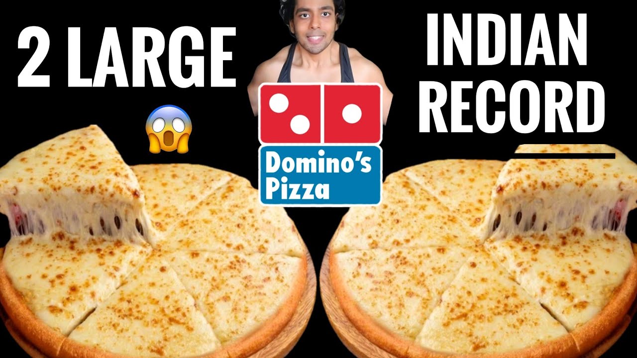 India's Most 😱 2 Large Dominos Cheese Margherita Pizza Eating Challenge [ Extended ]