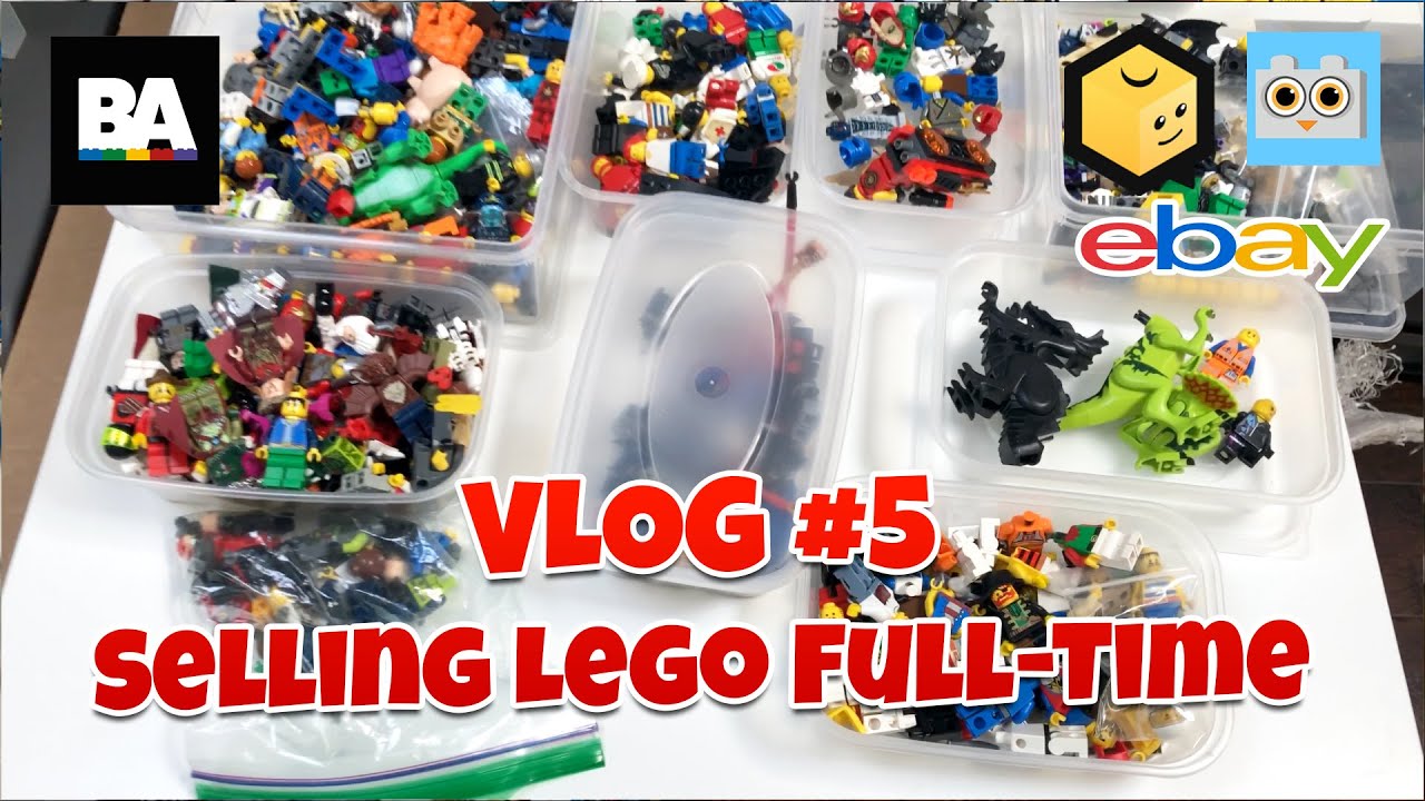 VLOG#5 - Sorting Used Lego Minifigures for eBay - further FULL TIME Lego selling advise