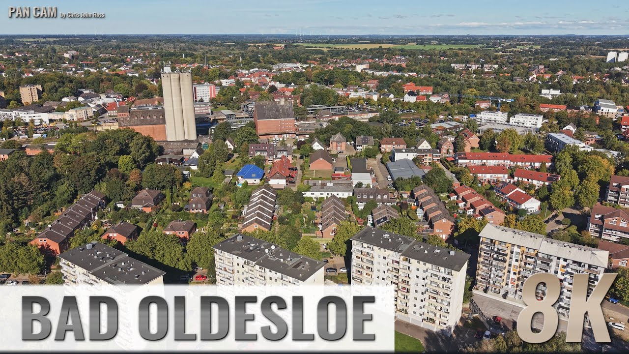 Bad Oldesloe, Germany: Industriestra&szlig;e, Stoltenrieden, Masurenweg - Luftpanorama - 4K/8K - 0538