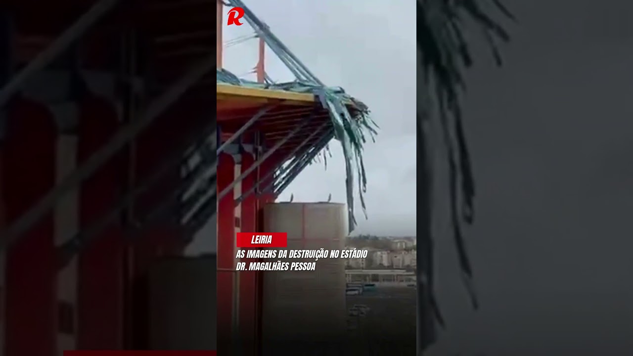 V&aacute;rios estragos no recinto provocados pelas fortes rajadas de vento #leiria #tempestade #kristin