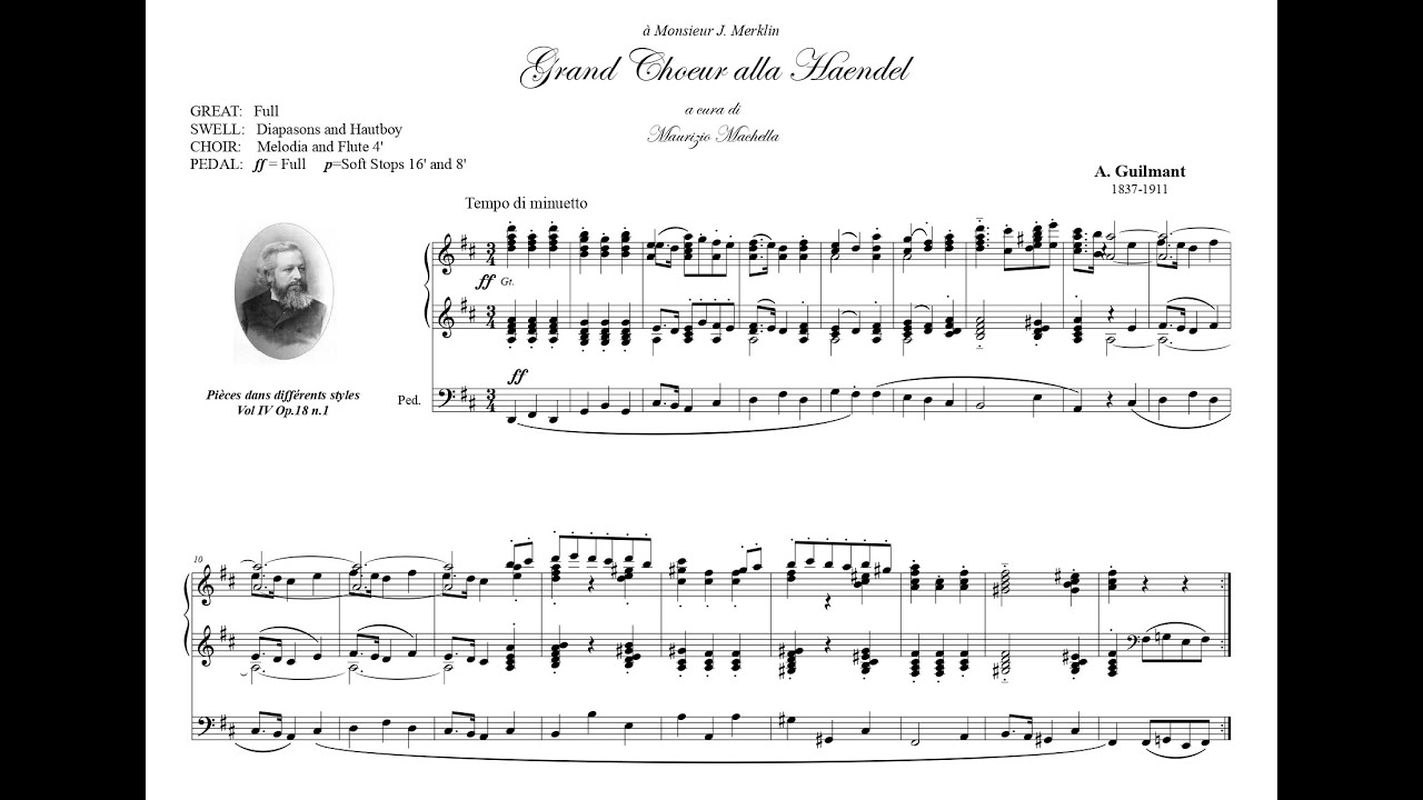 A. Guilmant (1837-1911): Grand Choeur alla Haendel