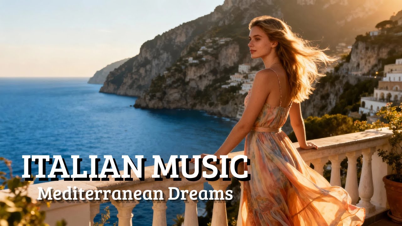 Italy Relaxing Instrumental 🎶 2+ Hours Mediterranean Vibes from Amalfi Coast Sunset