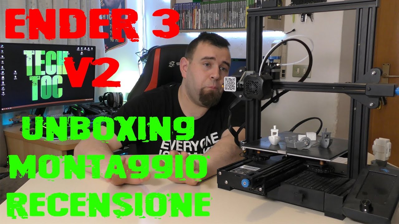 Ender 3 V2 - UNBOXING MONTAGGIO RECENSIONE -