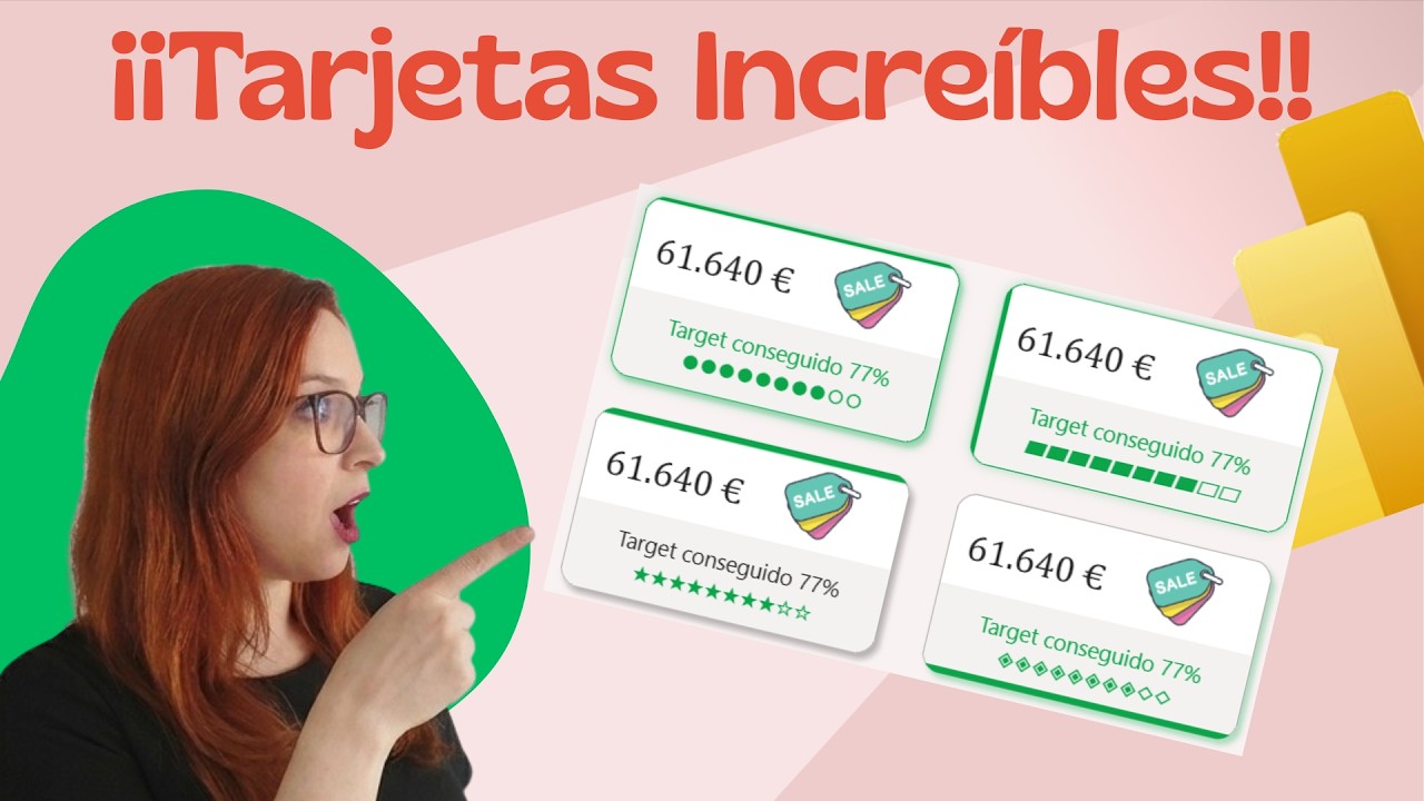 ¡¡Crea tarjetas espectaculares en PowerBI con la función REPT y formatos!! 🌈🦄💥🔝🚀