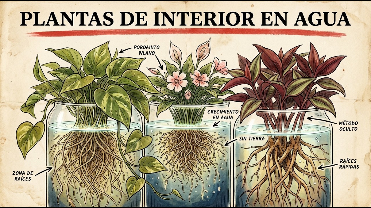 20 plantas de interior que desarrollan ra&iacute;ces r&aacute;pidamente solo en agua (sin tierra)