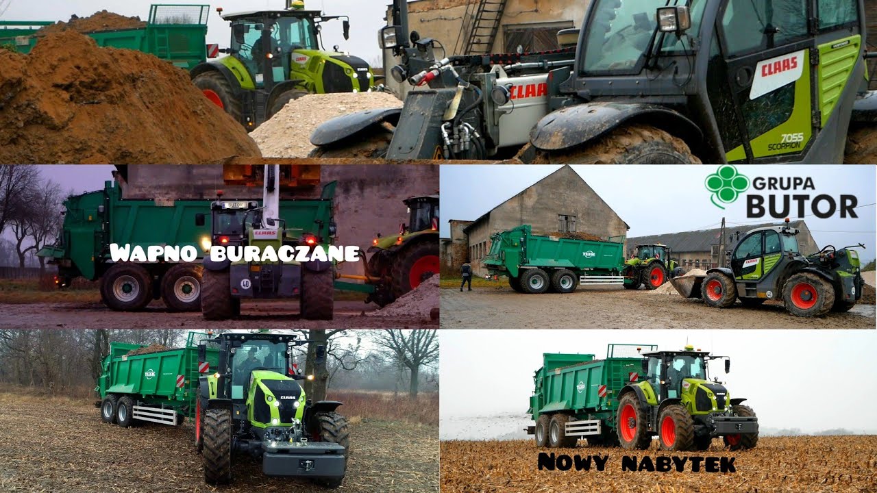 Nowy rozrzutnik TEBBE HS200 | Axion 870& Scorpion 7055 | Rozrzucanie wapna defekacyjnego