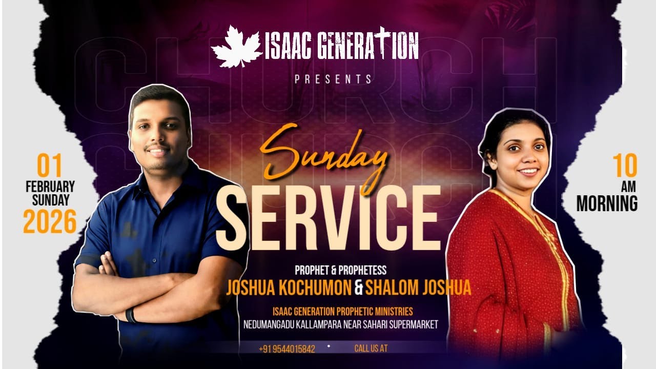 Malayalam Sunday Service | 01-02-2026 | Prophet Joshua Kochumon & Prophetess Shalom Joshua