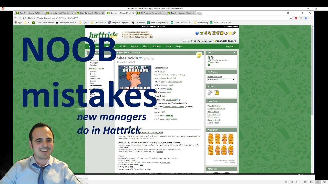 Hattrick Manager -  NOOB mistakes