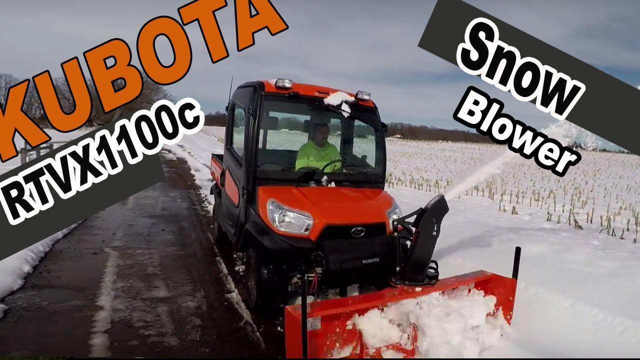 Kubota RTV-X1100c with V5296 snowblower - Wet snow removal